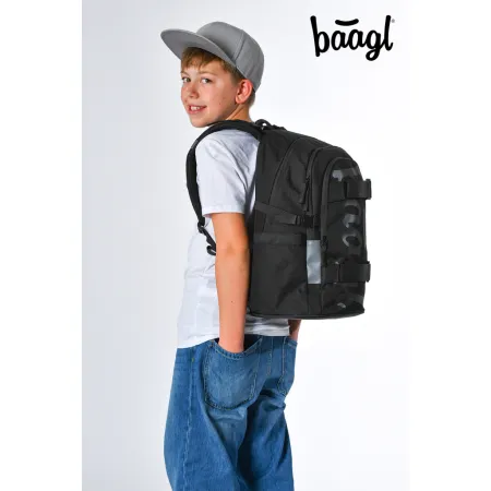 BAAGL Školní batoh Skate Uni černá GRS