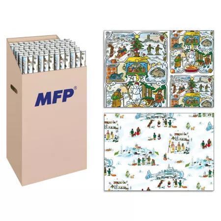 Balící papír MFP vánoční role klasik Lada 2x100x70 