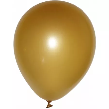Balónek jednobarevný nafukovací GM90 metal zlatý sada 100 ks