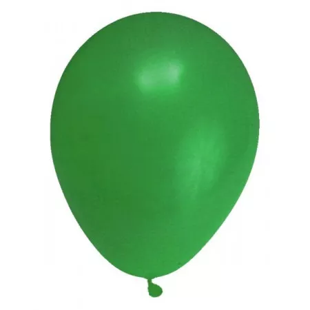 Balónek jednobarevný nafukovací 19010 koule P zelená sada 100 ks