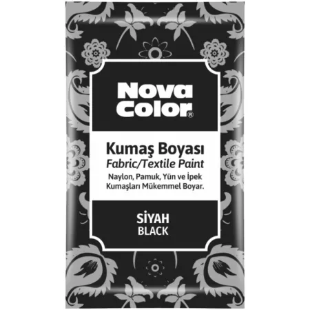 Barva na textil Novacolor prášková černá 12g NC-904 
