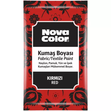 Barva na textil Novacolor prášková červená 12g NC-901