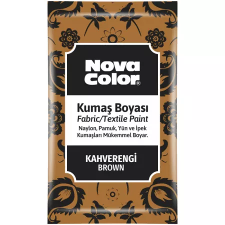 Barva na textil Novacolor prášková hnědá 12g NC-905 