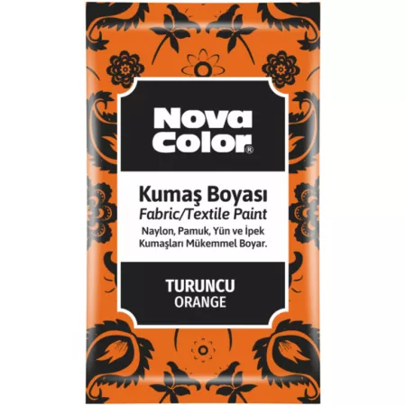 Barva na textil Novacolor prášková oranžová 12g NC-906