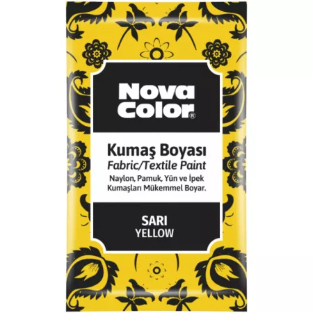 Barva na textil Novacolor prášková žlutá 12g NC-900 