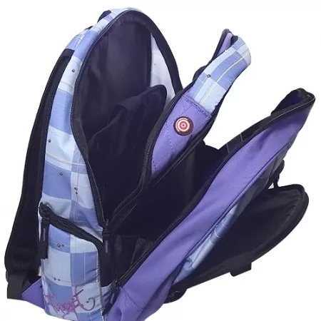 Cestovní batoh Target, fialový a modré kostky