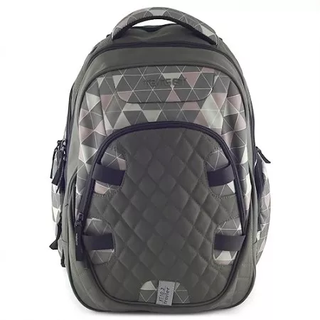 Cestovní batoh Target, lahvově zelený s trojúhelníky