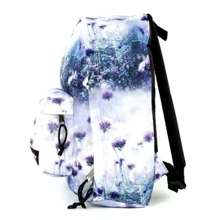 Batoh Eastpak, fialový, květinový vzor