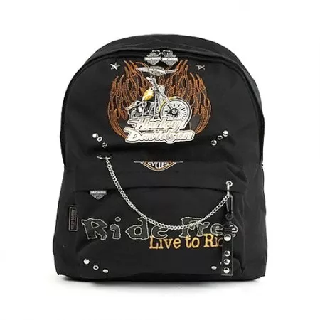 Batoh Harley Davidson, Ride Free, černý