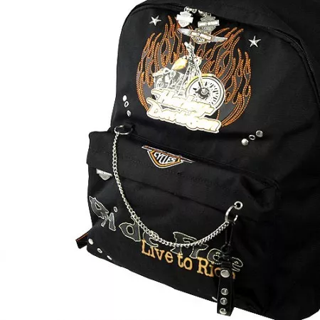 Batoh Harley Davidson, Ride Free, černý