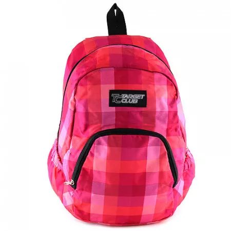 Batoh na volný čas Target, růžový kostkovaný