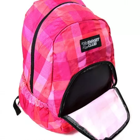 Batoh na volný čas Target, růžový kostkovaný