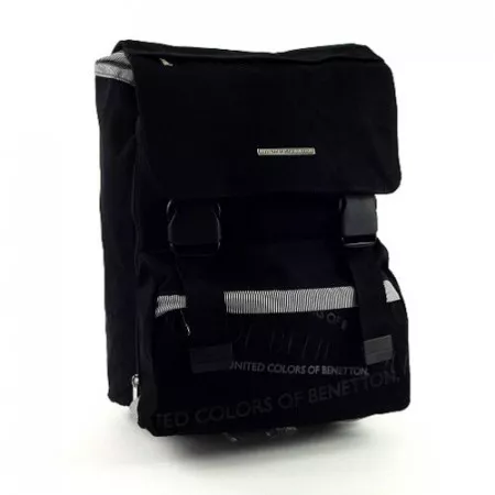 Školní batoh Benetton, černý, 2 spony