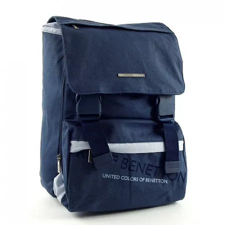 Školní batoh Benetton, modrý, 2 spony