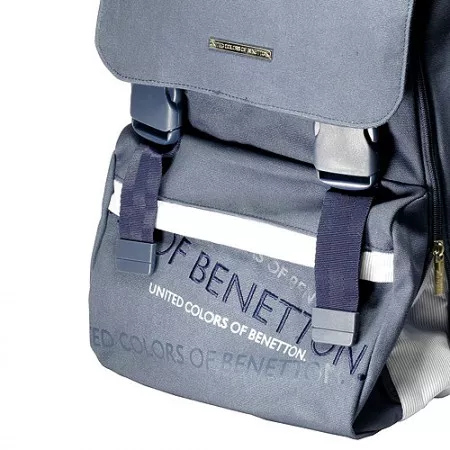 Školní batoh Benetton, modrý, 2 spony