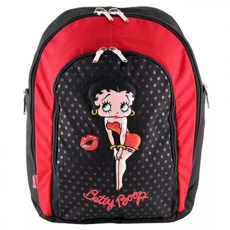 Školní batoh Betty Boop, 3D nášivka a rty