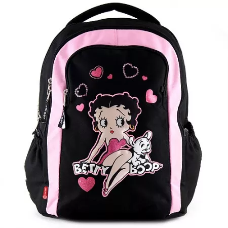 Batoh školní Betty Boop, růžová srdíčka