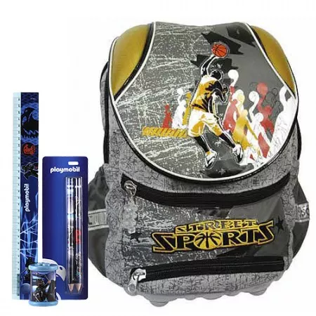 Batoh školní Cool 4-dílný set, basketbal