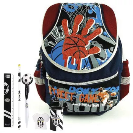 Batoh školní Cool 6-dílný set, basketbal, Juventus 