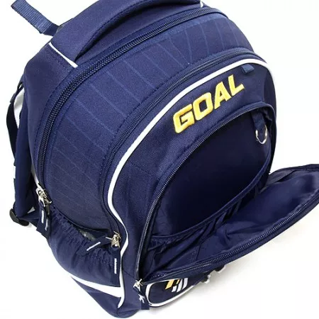 Školní batoh Goal, tmavě modrý, motiv fotbalu