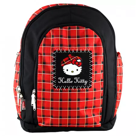 Školní batoh Hello Kitty, red karo