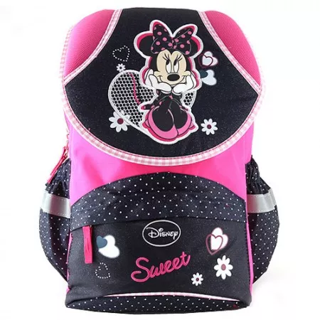 Batoh školní Minnie, modro-růžový, nápis Sweet
