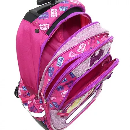 TARGET Batoh školní na kolečkách, Barbie s pejskem a kočičkou