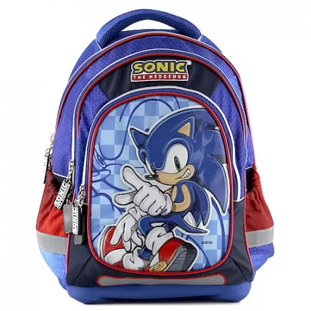 Batoh školní Sonic, s postavičkou ježka