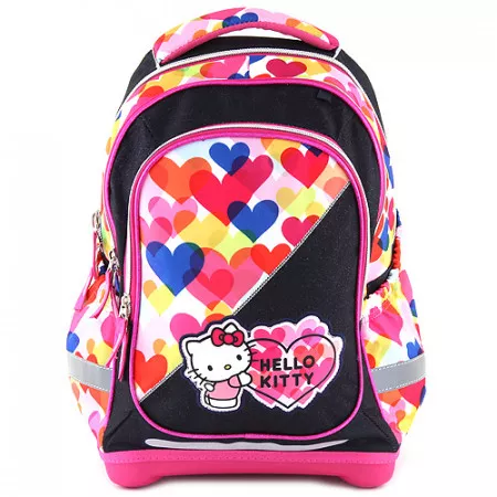 TARGET Batoh školní, Hello Kitty, barevné srdce