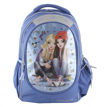 Batoh školní Top Model, Jenny a Liv, modrý