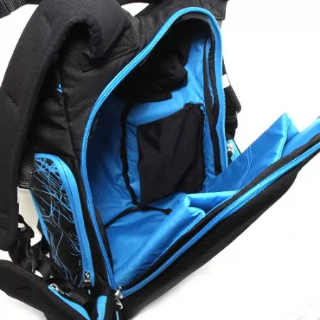 Sportovní batoh Target, černý s modrými ornamenty