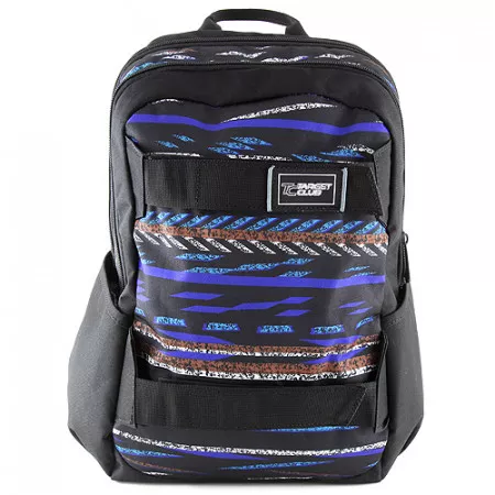 Sportovní batoh Target, černý s modrými pruhy