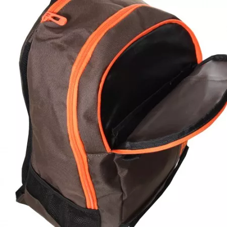 Sportovní batoh Target, hnědý s oranžovým nápisem