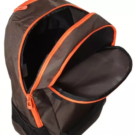 Sportovní batoh Target, hnědý s oranžovým nápisem