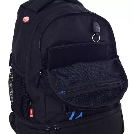 Sportovní batoh Target, černo-modrý s ornamentem