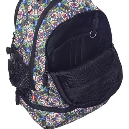 Sportovní batoh Target, černý s barevnými ornamenty 