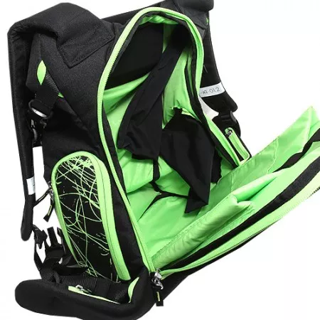 Sportovní batoh Target, černý s jasně zelenými ornamenty