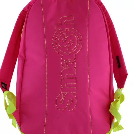 Studentský batoh 056976 Smash, tmavě růžová, koženkový pruh