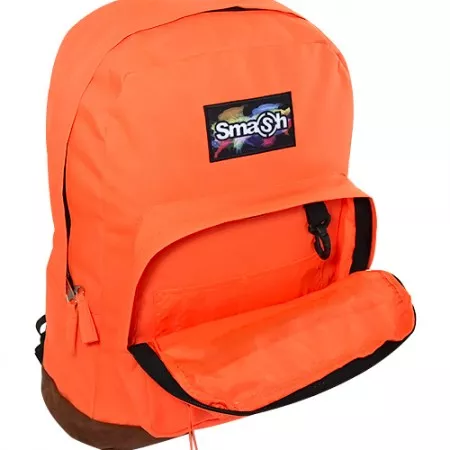 Studentský batoh 056988 Smash, neonově oranžový, semišový pruh