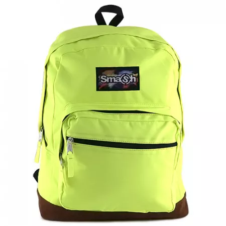 Studentský batoh 056989 Smash, neonově žlutý, semišový pruh