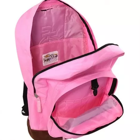 Studentský batoh 056990 Smash, pastelově růžový, semišový pruh