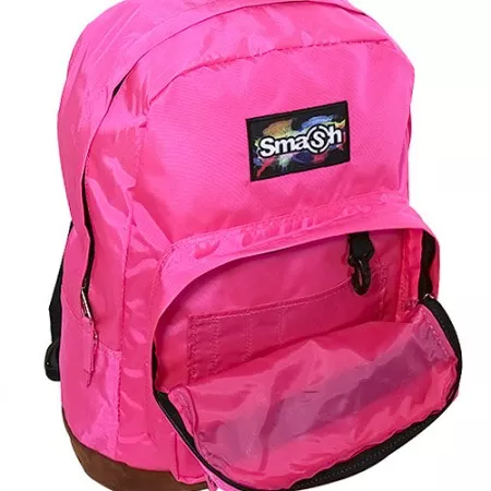 Studentský batoh 056991 Smash, zářivě růžový, semišový pruh