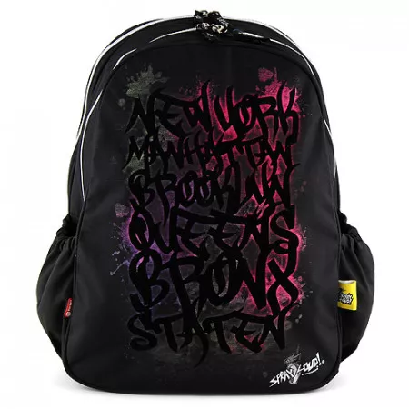 Studentský batoh 056529 Spray Ground, černý, sametová písmena