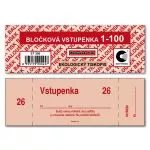 Bločkové vstupenky 1 - 100 čísel, ET300