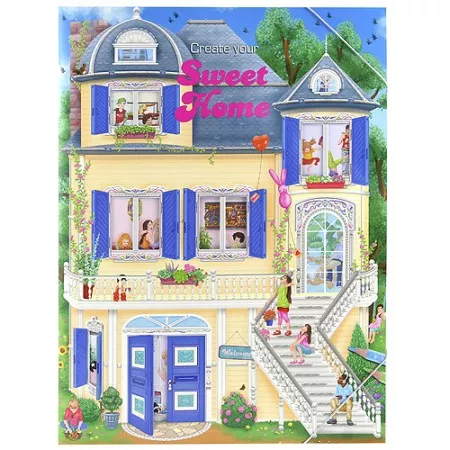 Create Your Kreativní sada Sweet Home Béžový domek s modrými okny
