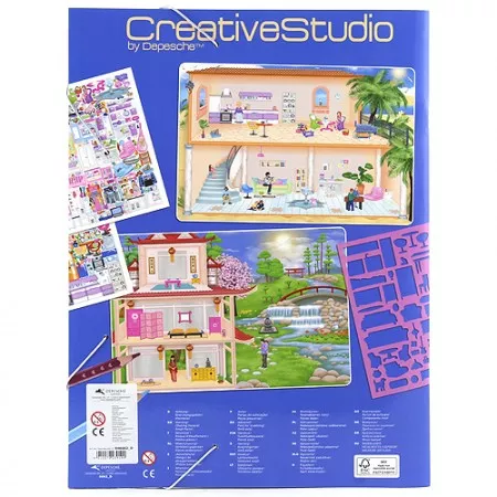 Create Your Kreativní sada Sweet Home Béžový domek s modrými okny