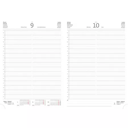 Denní diář A4 Print Classic černý (DP412-01-24)