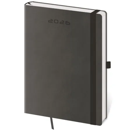 Denní diář A5 Flexies tmavě šedý s poutkem (DF422-4-26)