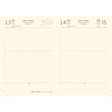 Denní diář A5 Memory tmavě modrý s gumičkou (DM422-2-26)