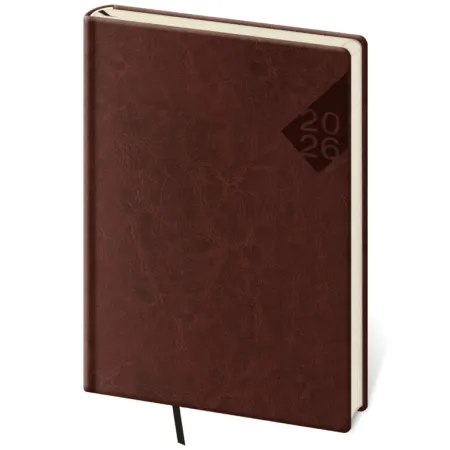 Denní diář A5 Nebrasca angl. červený (DN422-5-26)